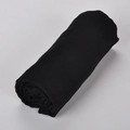 Solid black linen-style scarf made of lightweight fabric, shown in a rolled aesthetic - 15# Black