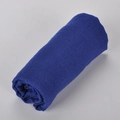 Solid blue linen-style long scarf roll for sun protection and travel wear - 17# Royal Blue