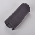 Solid dark grey cotton linen scarf for women, soft lightweight sunscreen wrap pashmina - 34# Dark Grey
