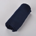 Navy blue linen-feel scarf roll with soft texture for women on light gray backdrop - 16# Navy Blue