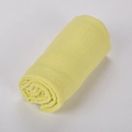 Lightweight mustard yellow cotton linen travel scarf roll for sun protection - 22# Pale Yellow