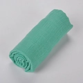Linen-style long scarf for women in soft green fabric with a vintage solid texture - 10# Light Green