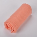 Coral linen-like long scarf rolled up, breathable cotton-feel sun protection shawl - 19# Coral Pink