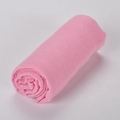 Breathable pink solid color linen-like long scarf rolled in a cylindrical shape - 4# Pink