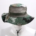 Outdoor digital camouflage boonie hat with breathable mesh and adjustable chin strap - Color 8 (Digital Jungle Camo)