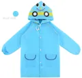 Impermeabile blu per bambini con cappuccio auto e tasche anteriori impermeabili - Auto Blu