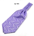 Detail einer lila Paisley-Jacquard-Krawatte für Herren mit feinem Webmuster - 60-80cm / Dunkelviolettes Paisley-Stil (LJ-001)