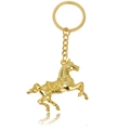 Creative gold metal horse keychain for men featuring a dynamic galloping stallion charm - War Horse Gold