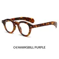 Gafas de sol ovales retro con montura de carey y lentes fotocromáticas de color púrpura - Montura estampado leopardo cambia a lentes moradas