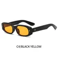 Retro Sonnenbrille schwarzer Rahmen orange Gläser mit goldenen Nieten C4 - Schwarzer Rahmen Orangene Gläser