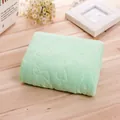 Serviette de bain en microfibre vert clair absorbante avec motif ours et fleurs gaufré - 100g 70*140cm / Vert