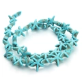 Sky blue starfish shaped synthetic turquoise beads for DIY jewelry making and bracelets - 13*13mm / Blue