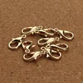 Cierres de mosquetón dorados de aleación de zinc para joyería de collares y pulseras - Pequeño (12x6mm) / Oro KC