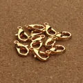Cierres de mosquetón dorados de aleación de zinc para joyería DIY collares y pulseras - Pequeño (12x6mm) / Dorado