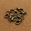 Zinc alloy lobster clasp in antique bronze finish for DIY necklace and bracelet crafting - Bronze