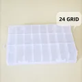 Transparente Kunststoff-Aufbewahrungsbox mit 24 verstellbaren Fächern für Schmuck und Werkzeug - 24 Verstellbare Fächer (19.5*13*3.6cm)