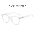 Lunettes carrées transparentes en TR avec ornements d'étoiles argentées sur la branche - Vert foncé