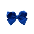 Classic royal blue grosgrain ribbon bow hair clip for children's fashion styling - Royal Blue