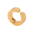 Minimalist golden titanium steel ear bone cuff earring without piercing for men and women - Gold