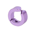 Minimalist purple titanium steel ear cuff with a glossy finish for non-pierced ears - Purple