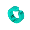 Fashionable titanium steel ear cuff in metallic green finish for non-pierced ears - Green