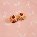 Miniature resin strawberry cream cake models for DIY phone cases and jewelry accessories - Style E-Yellow
