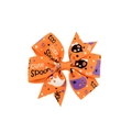 Oranje Halloween haarklem met paarse en zwarte Boo spookachtige patronen - Oranje Spook & BOO Stijl (2)