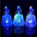 Three glowing blue transparent plastic princess figures for tabletop decor and gifts - Acrylic Princess Lamp