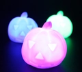 Luminous pumpkin night lights in pink, blue, and green colors for festive decoration - Pumpkin Night Light