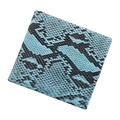Kurze Vintage Herren Geldbörse mit blau-schwarzem Schlangenmuster aus PU-Leder - Blaues Schlangenmuster