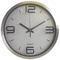 Orologio da parete moderno da 12 pollici in acciaio inossidabile con telaio in metallo - 12 Pollici / Argento