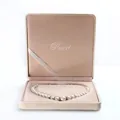 White pearl necklace with diamond spacer in a pink velvet jewelry gift box - Heart Necklace Box 19*19*4CM / Off White