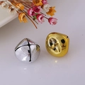 Golden and silver vacuum-plated Christmas pet bells with a four-leaf cross opening - 10mm / Gold