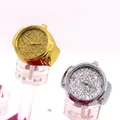 Minimalistisches Fingeruhren-Ring-Set mit glitzernden Zifferblättern in Gold und Silber - Gemischte Farben Zufällig Versandt