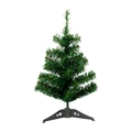 Close-up of 60cm mini artificial Christmas tree with dense green PVC needles on white base - 45cm Dense Green Style / 45cm Height