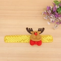 Detail of Christmas reindeer sequin snap bracelet with glowing LED and plush reindeer decor - T1-27 Non-glowing Reindeer Sequin