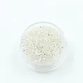 DIY silver glass seed beads 2mm for jewelry making in a round storage box - White