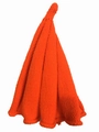 Vibrant orange knitted twist hat for children featuring a soft wool texture - Orange