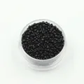 Perline di vetro nere da 2 mm per gioielli fai da te in un contenitore rotondo trasparente - Nero