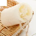 Natuurlijke cilindrische loofah spons met koord voor bad en lichaamsreiniging - 5 Inch / 5 inch gebleekt loofah segment met touw