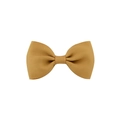 Ginger yellow grosgrain ribbon bow hair clip for children with ribbed fabric texture - Ginger Yellow