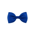 Classic royal blue grosgrain ribbon bow hair clip for girls with ribbed texture detail - Royal Blue (6)