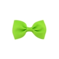 Neon green grosgrain ribbon bow hair clip for girls with a solid color cute design - Bright Green