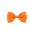 Solid bright orange grosgrain ribbon bow hair clip for children and babies - Orange