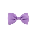 Solid purple grosgrain ribbon bow hair clip for children with high-quality ribbed texture - Purple
