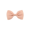 Classic light pink grosgrain ribbon bow hair clip for girls with a solid color texture - Light Pink