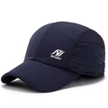 Dark blue sports baseball cap with white SPORT logo and narason side print - Adjustable / Navy Blue