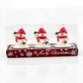 Christmas snowman candle set of 3 with red hats and candy canes on white background - Standing Snowman (Set of 3)