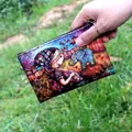 3D cartoon printed mini coin purse featuring girl and elephant art illustration - Pattern 1