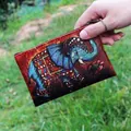 Cartoon elephant print coin purse with colorful ethnic pattern and zipper closure - Pattern 12